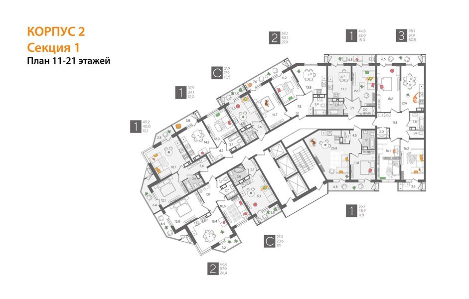 Фото №7: 2-комнатная квартира 60 м² - Краснодар, Черёмушки, Карасунский внутригородской округ, мкр. Центральный внутригородской округ, ул. Новороссийская, 96