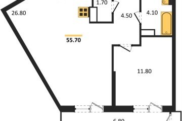 Фото №1: 1-комнатная квартира 55 м² - Краснодар, мкр. Центральный внутригородской округ, ул. Новороссийская, 96