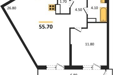 Фото №1: 1-комнатная квартира 55 м² - Краснодар, мкр. Центральный внутригородской округ, ул. Новороссийская, 96