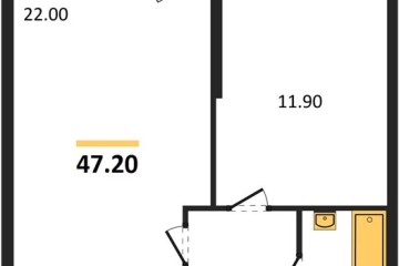 Фото №1: 1-комнатная квартира 47 м² - Краснодар, мкр. Центральный внутригородской округ, ул. Новороссийская, 96