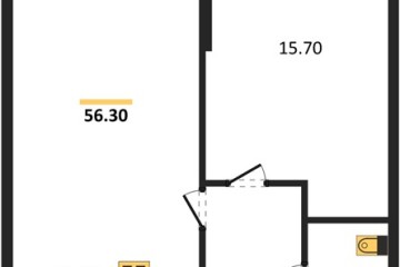 Фото №1: 1-комнатная квартира 56 м² - Краснодар, мкр. Центральный внутригородской округ, ул. Новороссийская, 96