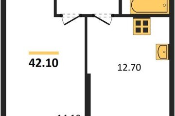 Фото №1: 1-комнатная квартира 42 м² - Краснодар, мкр. Центральный внутригородской округ, ул. Новороссийская, 96
