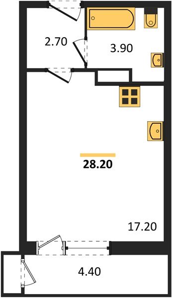 Фото №1: Студия 28 м² - Краснодар, Черёмушки, Карасунский внутригородской округ, мкр. Центральный внутригородской округ, ул. Новороссийская, 96