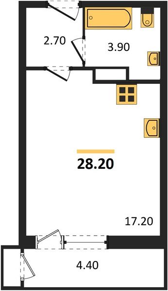 Фото №1: Студия 28 м² - Краснодар, Черёмушки, Карасунский внутригородской округ, мкр. Центральный внутригородской округ, ул. Новороссийская, 96