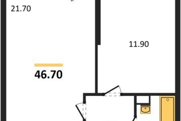 Фото №1: 1-комнатная квартира 46 м² - Краснодар, мкр. Центральный внутригородской округ, ул. Новороссийская, 96