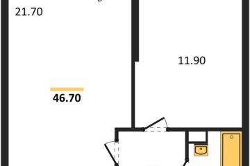 Фото №1: 1-комнатная квартира 46 м² - Краснодар, мкр. Центральный внутригородской округ, ул. Новороссийская, 96