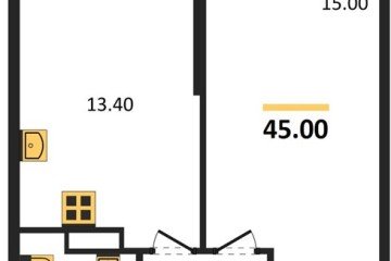 Фото №1: 1-комнатная квартира 45 м² - Краснодар, мкр. Центральный внутригородской округ, ул. Новороссийская, 96