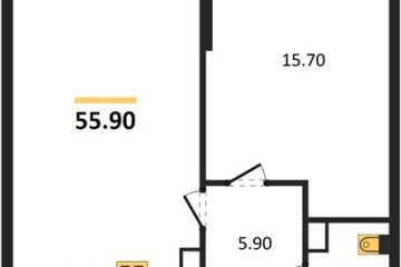 Фото №1: 1-комнатная квартира 55 м² - Краснодар, мкр. Центральный внутригородской округ, ул. Новороссийская, 96