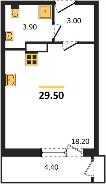 Фото №1: Студия 29 м² - Краснодар, Черёмушки, Карасунский внутригородской округ, мкр. Центральный внутригородской округ, ул. Новороссийская, 96