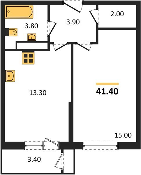 Фото №1: 1-комнатная квартира 41 м² - Краснодар, Карасунский внутригородской округ, мкр. Черёмушки, ул. Новороссийская, 96