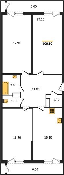 Фото №1: 3-комнатная квартира 100 м² - Краснодар, Черёмушки, Карасунский внутригородской округ, мкр. Центральный внутригородской округ, ул. Новороссийская, 96