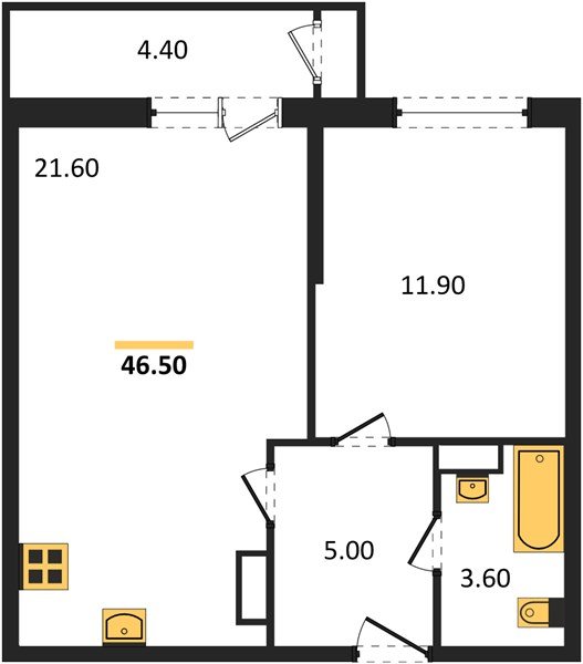 Фото №1: 1-комнатная квартира 46 м² - Краснодар, Черёмушки, Карасунский внутригородской округ, мкр. Центральный внутригородской округ, ул. Новороссийская, 96