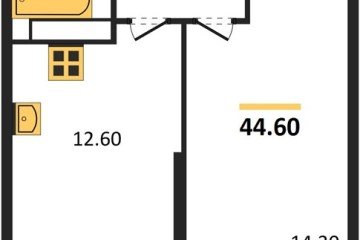Фото №1: 1-комнатная квартира 44 м² - Краснодар, мкр. Центральный внутригородской округ, ул. Новороссийская, 96
