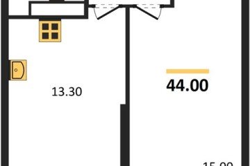Фото №1: 1-комнатная квартира 44 м² - Краснодар, мкр. Центральный внутригородской округ, ул. Новороссийская, 96