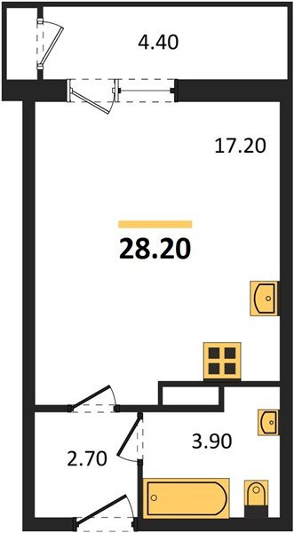 Фото №1: Студия 28 м² - Краснодар, Черёмушки, Карасунский внутригородской округ, мкр. Центральный внутригородской округ, ул. Новороссийская, 96