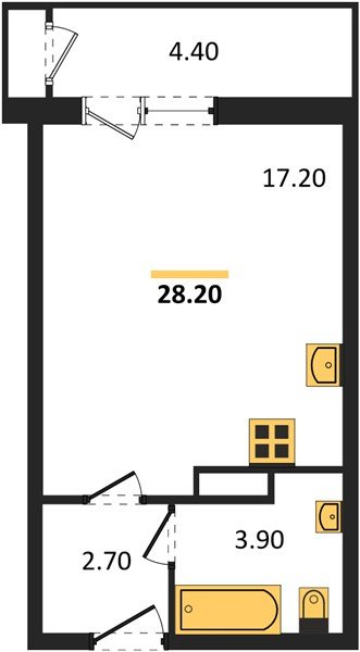Фото №1: Студия 28 м² - Краснодар, Черёмушки, Карасунский внутригородской округ, мкр. Центральный внутригородской округ, ул. Новороссийская, 96