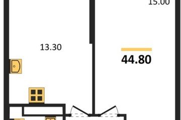 Фото №1: 1-комнатная квартира 44 м² - Краснодар, мкр. Центральный внутригородской округ, ул. Новороссийская, 96