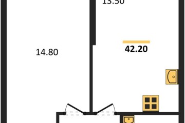 Фото №1: 1-комнатная квартира 42 м² - Краснодар, мкр. Центральный внутригородской округ, ул. Новороссийская, 96
