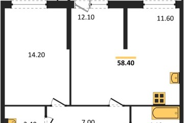 Фото №1: 2-комнатная квартира 58 м² - Краснодар, мкр. Центральный внутригородской округ, ул. Новороссийская, 96