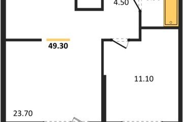 Фото №1: 1-комнатная квартира 49 м² - Краснодар, мкр. Центральный внутригородской округ, ул. Новороссийская, 96