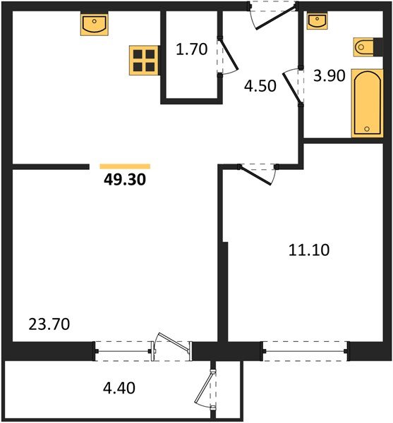 Фото №1: 1-комнатная квартира 49 м² - Краснодар, Черёмушки, Карасунский внутригородской округ, мкр. Центральный внутригородской округ, ул. Новороссийская, 96