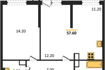 Фото №1: 2-комнатная квартира 57 м² - Краснодар, мкр. Центральный внутригородской округ, ул. Новороссийская, 96