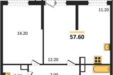 Фото №1: 2-комнатная квартира 57 м² - Краснодар, мкр. Центральный внутригородской округ, ул. Новороссийская, 96