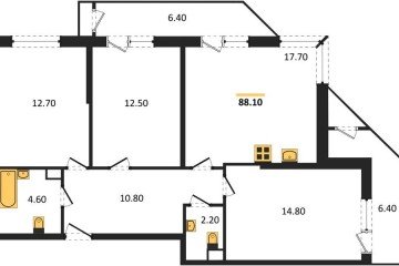 Фото №1: 3-комнатная квартира 88 м² - Краснодар, мкр. Центральный внутригородской округ, ул. Новороссийская, 96