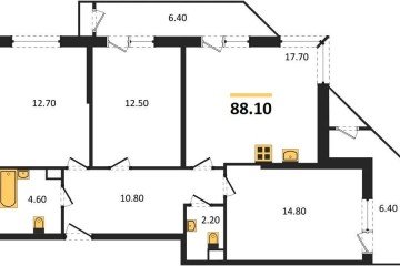 Фото №1: 3-комнатная квартира 88 м² - Краснодар, мкр. Центральный внутригородской округ, ул. Новороссийская, 96