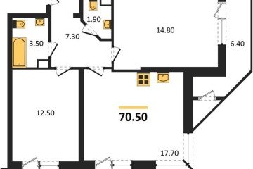 Фото №1: 2-комнатная квартира 70 м² - Краснодар, мкр. Центральный внутригородской округ, ул. Новороссийская, 96