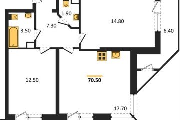Фото №1: 2-комнатная квартира 70 м² - Краснодар, мкр. Центральный внутригородской округ, ул. Новороссийская, 96