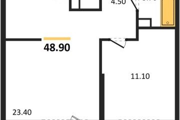 Фото №1: 1-комнатная квартира 48 м² - Краснодар, мкр. Центральный внутригородской округ, ул. Новороссийская, 96