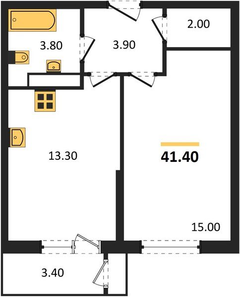 Фото №1: 1-комнатная квартира 41 м² - Краснодар, Черёмушки, Карасунский внутригородской округ, мкр. Центральный внутригородской округ, ул. Новороссийская, 96