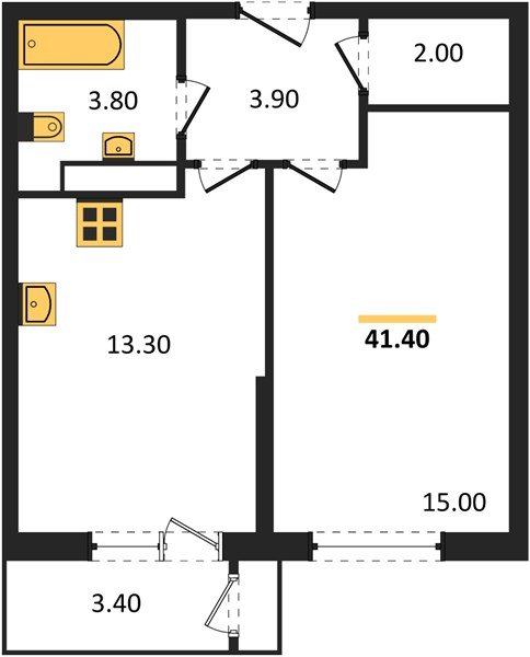 Фото №1: 1-комнатная квартира 41 м² - Краснодар, Черёмушки, Карасунский внутригородской округ, мкр. Центральный внутригородской округ, ул. Новороссийская, 96
