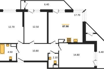 Фото №1: 3-комнатная квартира 87 м² - Краснодар, мкр. Центральный внутригородской округ, ул. Новороссийская, 96