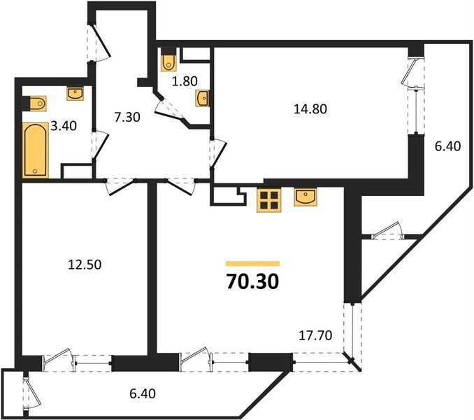 Фото №1: 2-комнатная квартира 70 м² - Краснодар, Черёмушки, Карасунский внутригородской округ, мкр. Центральный внутригородской округ, ул. Новороссийская, 96