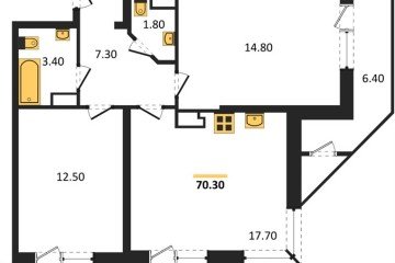 Фото №1: 2-комнатная квартира 70 м² - Краснодар, мкр. Центральный внутригородской округ, ул. Новороссийская, 96