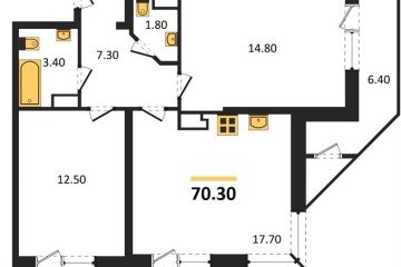 Фото №1: 2-комнатная квартира 70 м² - Краснодар, мкр. Центральный внутригородской округ, ул. Новороссийская, 96
