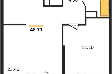 Фото №1: 1-комнатная квартира 48 м² - Краснодар, мкр. Центральный внутригородской округ, ул. Новороссийская, 96