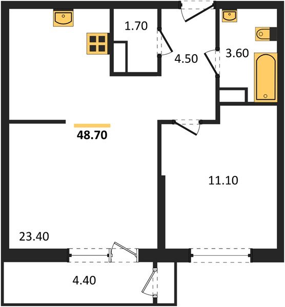 Фото №1: 1-комнатная квартира 48 м² - Краснодар, Черёмушки, Карасунский внутригородской округ, мкр. Центральный внутригородской округ, ул. Новороссийская, 96