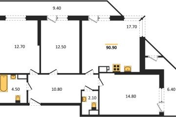 Фото №1: 3-комнатная квартира 90 м² - Краснодар, мкр. Центральный внутригородской округ, ул. Новороссийская, 96