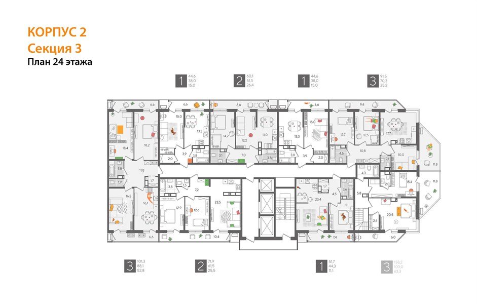 Фото №7: 1-комнатная квартира 51 м² - Краснодар, Черёмушки, Карасунский внутригородской округ, мкр. Центральный внутригородской округ, ул. Новороссийская, 96