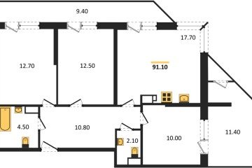 Фото №1: 3-комнатная квартира 91 м² - Краснодар, мкр. Центральный внутригородской округ, ул. Новороссийская, 96