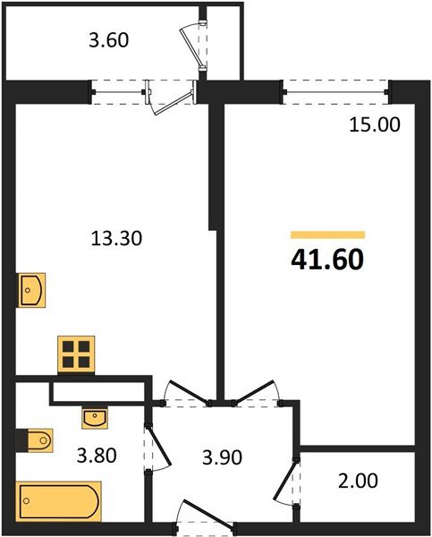 Фото №1: 1-комнатная квартира 41 м² - Краснодар, Черёмушки, Карасунский внутригородской округ, мкр. Центральный внутригородской округ, ул. Новороссийская, 96
