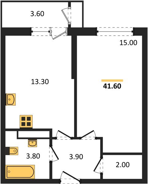 Фото №1: 1-комнатная квартира 41 м² - Краснодар, Черёмушки, Карасунский внутригородской округ, мкр. Центральный внутригородской округ, ул. Новороссийская, 96