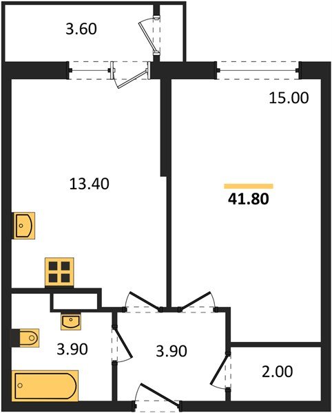 Фото №1: 1-комнатная квартира 41 м² - Краснодар, Черёмушки, Карасунский внутригородской округ, мкр. Центральный внутригородской округ, ул. Новороссийская, 96