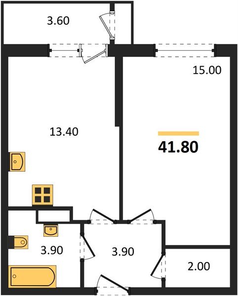 Фото №1: 1-комнатная квартира 41 м² - Краснодар, Черёмушки, Карасунский внутригородской округ, мкр. Центральный внутригородской округ, ул. Новороссийская, 96