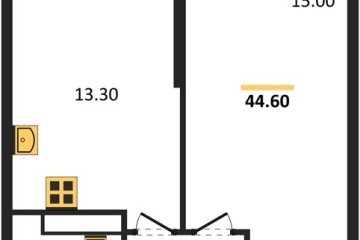 Фото №1: 1-комнатная квартира 44 м² - Краснодар, мкр. Центральный внутригородской округ, ул. Новороссийская, 96
