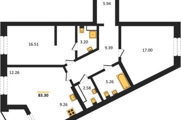 Фото №1: 2-комнатная квартира 83 м² - Динская, мкр. жилой комплекс Белые Росы, 