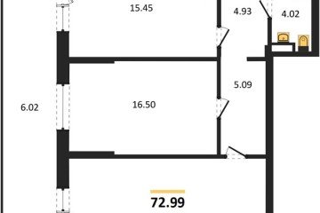 Фото №1: 2-комнатная квартира 72 м² - Динская, мкр. жилой комплекс Белые Росы, 